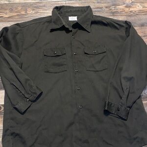 70s Original permanent press poly cotton work shirt